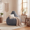 thumbnail image 3 of Giantex Bean Bag Chair, Accent Lazy Sofa, Comfy Floor Lounger for Living Room, Dark Gray, 3 of 9