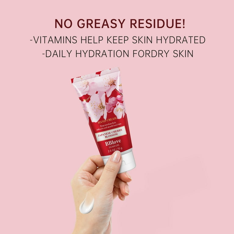 BBLove Hand Cream 3 Set, Japanese Cherry Blossom Scent, Aloe Vera