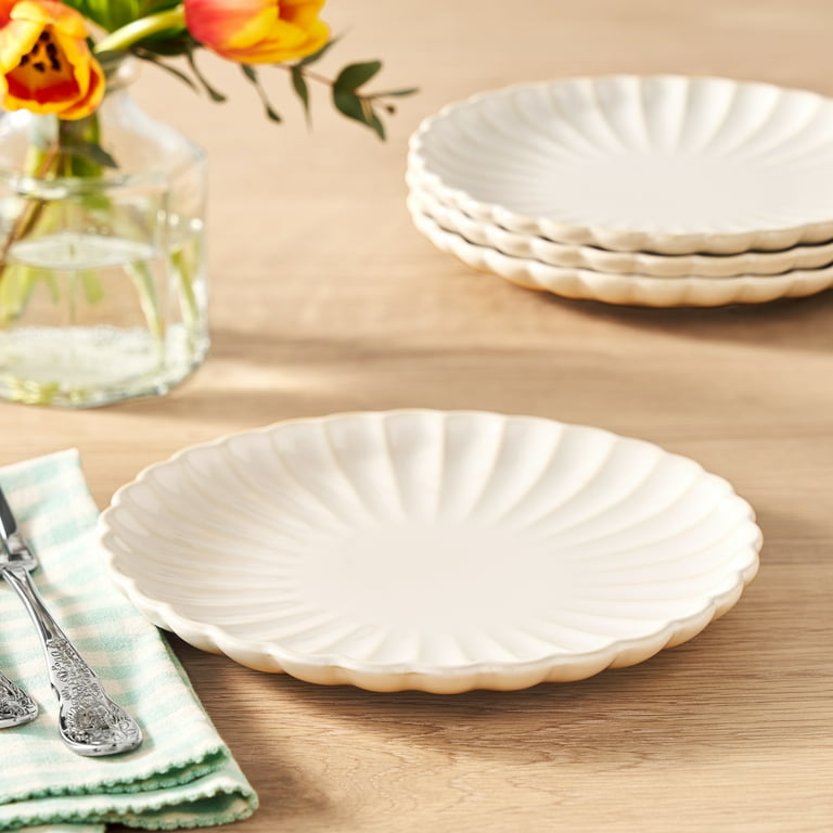 The Pioneer Woman Colette Cream Salad Plate 8.5-inch scalloped