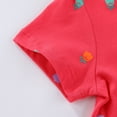 thumbnail image 6 of Rimyaw Toddler Girls Dinosaur Dress, Short Sleeve A-Line Sundress with Applique, Soft Summer Casual Red Dress, Size 2T, 6 of 7
