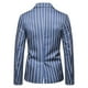 thumbnail image 2 of Men Striped Business Button Blazer Coat Formal Wedding Casual Suit Jacket3XL, 2 of 3