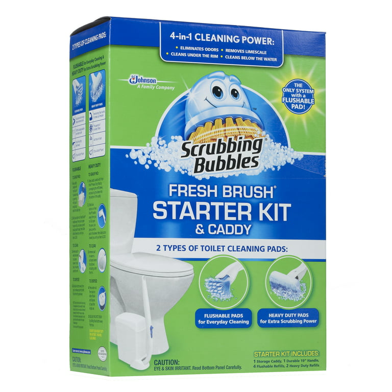 Scrubbing Bubbles Fresh Brush Starter Kit and Caddy Toilet Cleaning Set