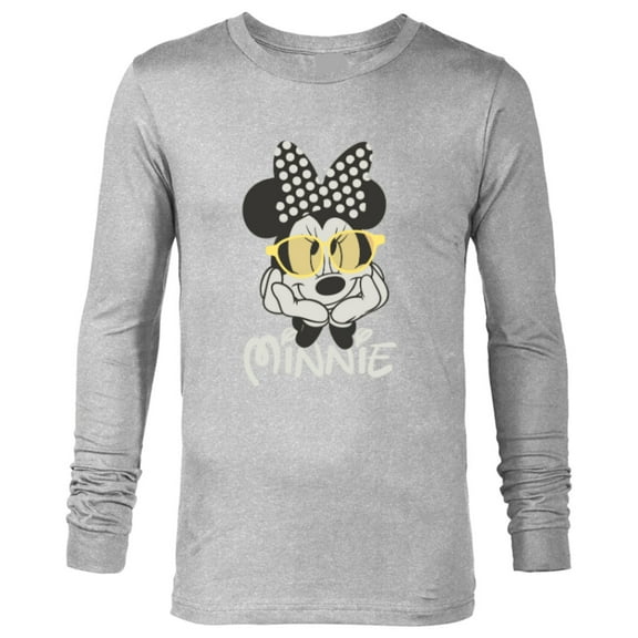 Disney Minnie Mouse in Black & White Polka Dot Day Vintage - Long Sleeve T-Shirt for Men - Customized-Athletic Heather