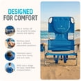 thumbnail image 4 of Ostrich The Tommy-O Backpacker Beach Chair with Face Hole & Cup Holder, Blue, 4 of 13