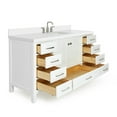 thumbnail image 5 of ARIEL Cambridge 61 Inch Rectangle Sink Vanity With White Quartz Countertop In White, 5 of 7