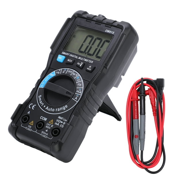 DM91S Manual Auto Ranging Digital Multimeter Multifunctional High Accuracy Mini Multimeter 600V/10A