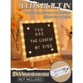 thumbnail image 2 of Pizarra de fieltro Aulock con luces LED de 25 x 25 cm con 450 letras, 2 of 9