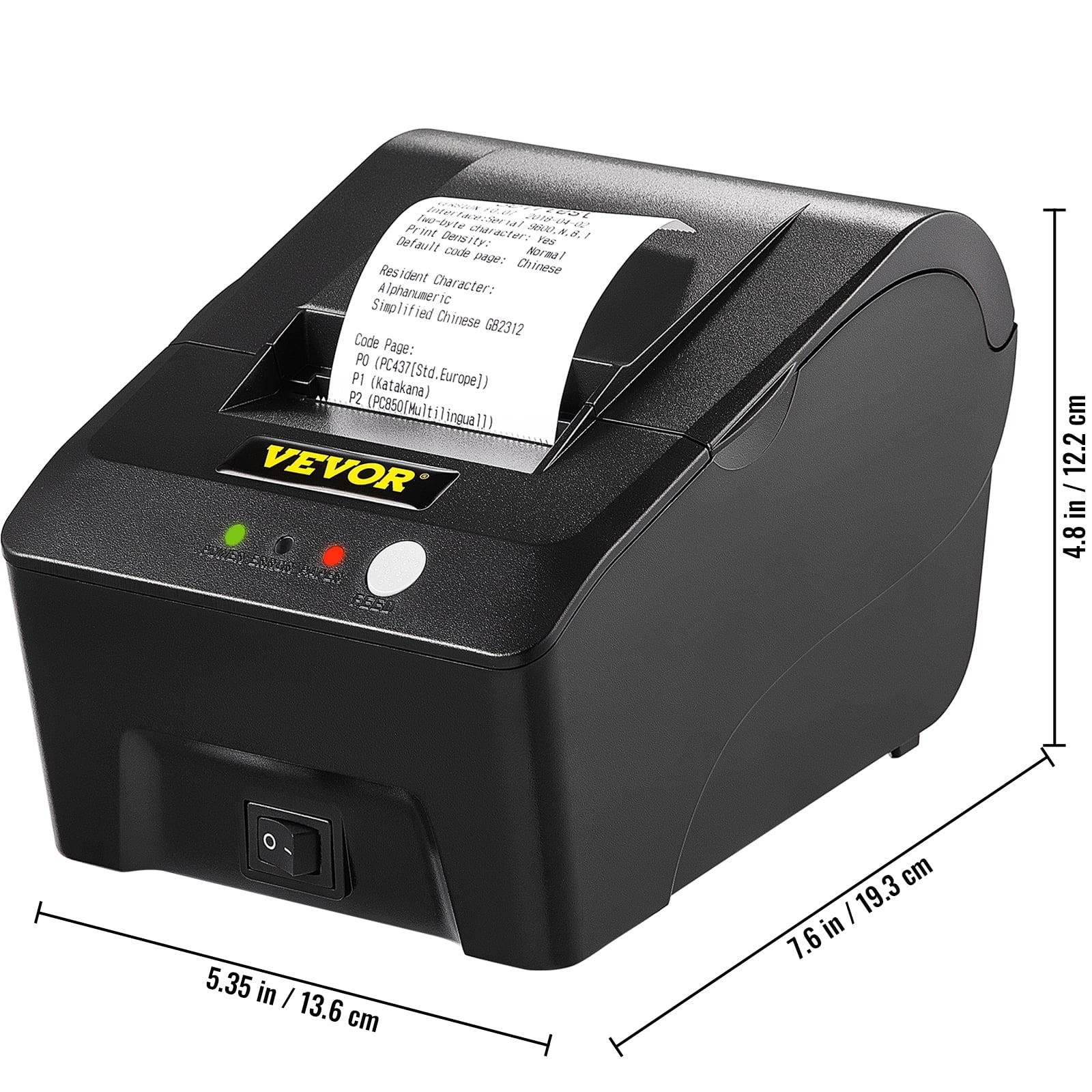POS Thermal Receipt Printer USB Port With Power Supply 80mm 