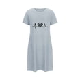 thumbnail image 4 of Rbaofujie Chemise de Nuit pour Femme, Courte et Ample, Imprimée, Col Rond et Manches Courtes, Robe, Chemises de Nuit pour Femmes, 4 of 6