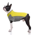 thumbnail image 1 of Chaqueta elástica para chaleco polar para perros, jersey con cremallera Haif, suéter polar para perros, abrigo de invierno, ropa cálida para perros para clima frío, amarillo, L, 1 of 6
