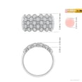 thumbnail image 4 of ANGARA Natural Diamond Bezel-Set 5 Layer Cobblestone Ring in 14K White Gold for Women (Size-2mm| Color-H| Clarity-SI2) | April Birthstone, Anniversary, Jewelry Gift for Women | Natural Diamond Ring, 4 of 8