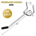 thumbnail image 2 of Pegboard Hooks 26 Pack 4 Inches, Peg Board Hooks for Hanging, Fit 1/4inch Peg Board Organi2Xk5949, 2 of 7
