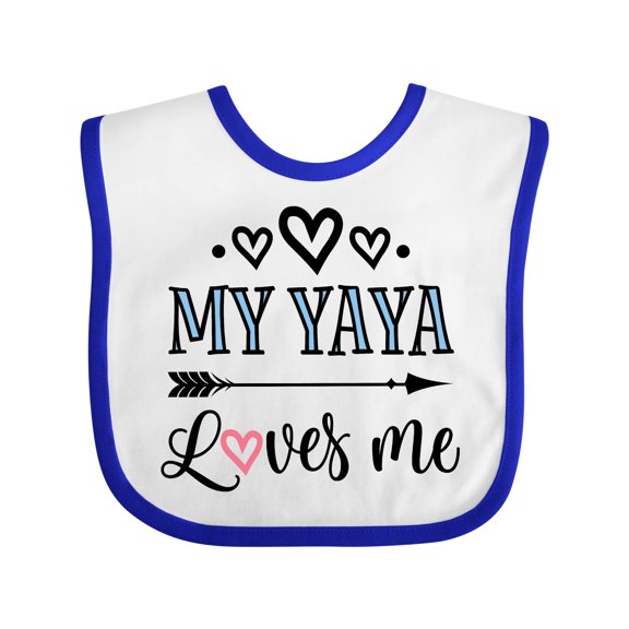 Inktastic My Yaya Loves Me Grandchild Girls Baby Bib