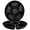 Black, variant on 6 Sectional Round Plastic Serving Tray/Platter (2, White)