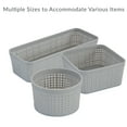 thumbnail image 5 of Simplify 6 Pack Multi-Sized Organizing Basket Plastic Storage Set in Grey, 5 of 12