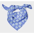thumbnail image 3 of Bimba Blue Line & Circle Geometric Printed Pure Silk Scarf For Hair Neck Head Bandanas For Women 40 x 80 Inches, 3 of 6