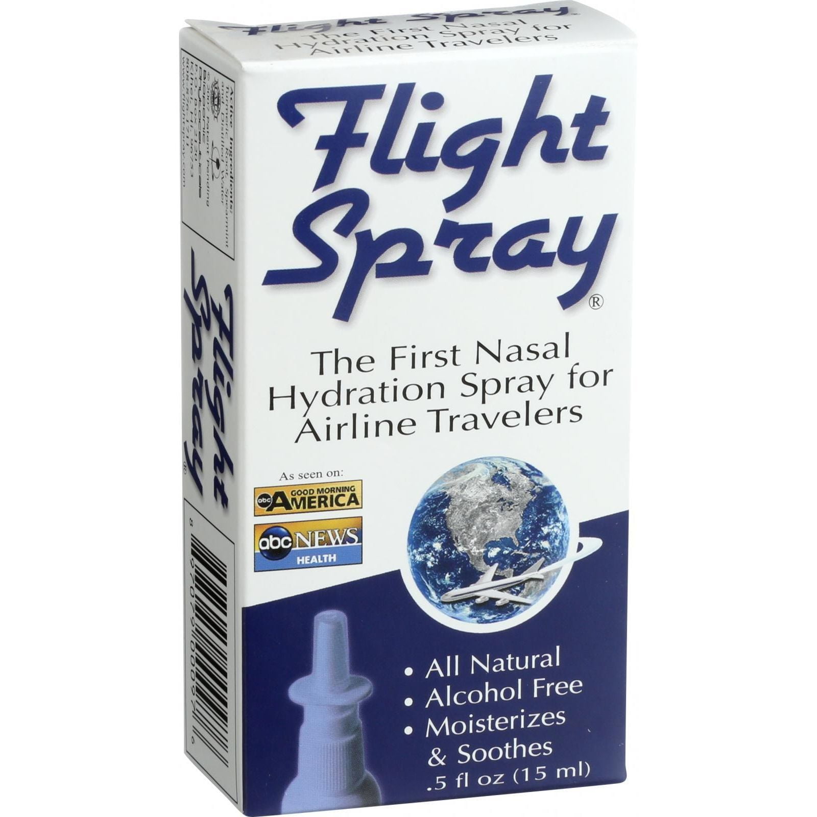 Flight Spray Nasal Hydration Spray Airline Travelers .5 oz