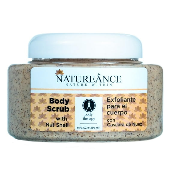 Natureance Body Scrub (8 oz) - Exfoliating Scrub with Nut Shell