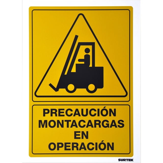 Letrero Precaucion Montacargas SURTEK Proteccion Civil 1 Pza