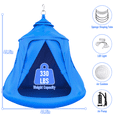 thumbnail image 4 of Yacona X-Shaped Swing Set, Sensory Swing with Stand, 330lbs Swing Stand Frame with Play Tent, Hammock Chair for Kids and Adults, Blue, 4 of 9