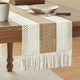 thumbnail image 1 of Camino De Mesa Tejido A Mano Con Borlas Vintage 183x30cm Xtellar cafe, 1 of 3