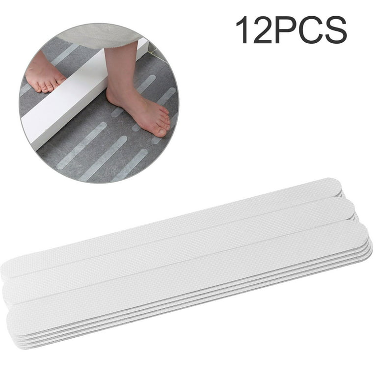 Elegant Choise 12 Pcs Bathroom Anti-slip Stickers,Safety Bathroom Bathtub  Stickers,Non-Slip Bath Shower Strips Treads Adhesive Decals to Prevent  Surfaces Slippery (2*20cm,Rectangle) 