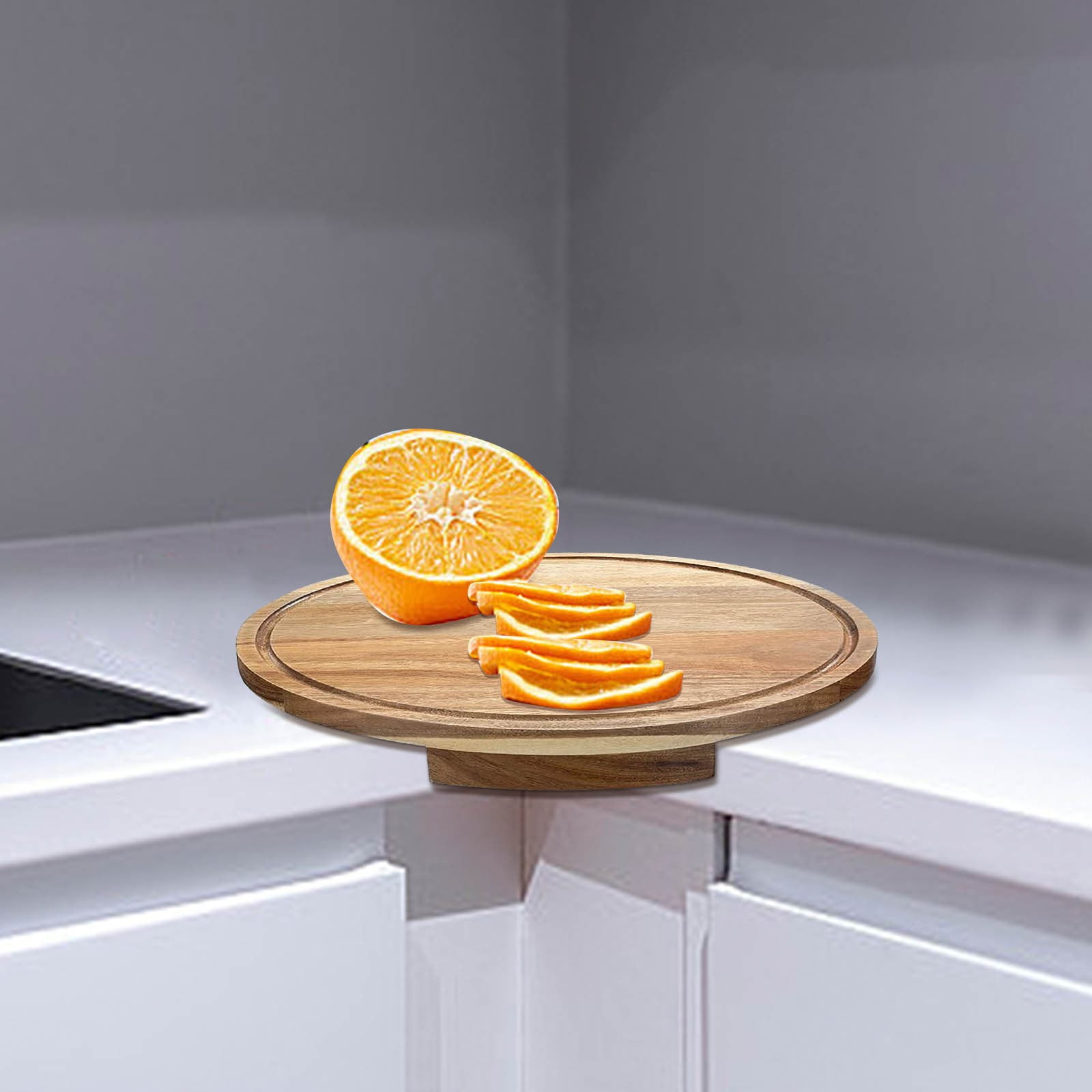 Wooden Cutting Board with Handles, Juice Groove, for Meat, Vegetables, Cheese, Easy Carry, Kitchen Prep, Serving Platter