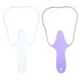 thumbnail image 1 of MasteelfCA 2pcs Tooth Shaped Handheld Mirrors Lovely Makeup Mirrors Dental Mirrors, 1 of 8