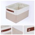 thumbnail image 2 of REGALWOVEN Storage Cube  for Shelves Closet, 3 Pcs Fabric Storage Bin with Handles, Collapsible Storage Basket for Organizing Clothes Khaki 15*11*9.4in, 2 of 6