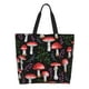thumbnail image 1 of Fotbe Red Mushrooms Bolsa Tote Estética de Lona con Estampado para Mujer - Bolsa Reutilizable de Hombro Casual para Vacaciones, Compras, Trabajo y Gimnasio, 1 of 8