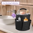 thumbnail image 3 of 17L Cleaning Caddy with Handle and 6 Pockets, Foldable Cleaning Supply Caddy, Portable Shower Caddy in 600D Oxford Fabric, Multifunctional Storage Basket for Camping, Gardening, Black, 3 of 9