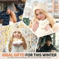 thumbnail image 4 of REDESS Winter Beanie Hat,Scarf and Gloves sets for Women and Men,Bgige, 4 of 6