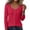 Red, variant on Hurxie Womens Long Sleeve Henley T Shirts Button Down Slim Fit Tops Scoop Neck Ribbed Knit Shirts Beige,S