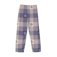 thumbnail image 5 of Balery Men'S Purple Floral Gingham Check Plaid Pants,Sleepwear Pants,Pajama Pants,Pj Bottoms Drawstring And Pockets-Medium, 5 of 9