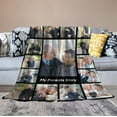 thumbnail image 4 of Custom Blanket with Picture Text Personalized Photos Blanket Gifts for Adult Kid Girlfriend Boyfriend Christmas Halloween Fathers Mothers Valentines Day, 4 of 6