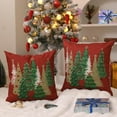 thumbnail image 3 of Christmas Pillow Covers 16x16 Inch Set of 2 Christmas Tree Decorative Red Throw Pillows Winter Christmas Decor for Home Couch TH-50C16, 3 of 6