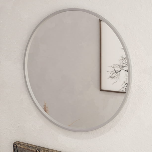 HBCY Creations Silver Circle Wall Mirror 20 Inch Round Wall Mirror for