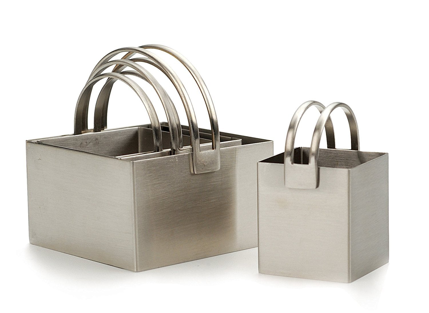 Endurance Set of 4 Square Stainless Steel Biscuit Cutter, 4 set