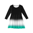 thumbnail image 5 of Abcomgle Girls Long Sleeve Dresses 7-16 A-Line Fall Girls T-Shirt Dresses Gradient Crew Neck Girls Skater Dress Summer Swing Dresses for 4-14t Kids 4-5 Years,Mint Green, 5 of 5