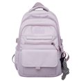 thumbnail image 1 of Mochila escolar de lona de gran capacidad para estudiantes, bolso escolar Simple de color sólido para jóvenes, mochila de viaje de alta calidad, 2023, 1 of 5