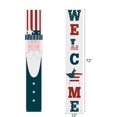 thumbnail image 2 of Independence Day Welcome Porch Sign Banners Patriotic Welcome Porch Sign 4th of July Polyester Door Sign Uncle Sam Hanging Banner Welcome Hanging Banner for Independence Day Veterans Day, 2 of 7