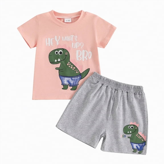 UAYOTSE Toddler Kids Toddler boys Soft Comfy Solid Raglan Sleepwear Pajamas Pjs Summer Outfits Sets,Sizes 6-12 Months