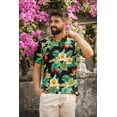 thumbnail image 4 of Men's Hawaiian Shirt Short Sleeve Button Down Casual Beach Aloha Shirts, 4 of 7