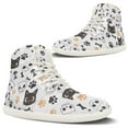 thumbnail image 4 of Psesaysky Cartoon Cat Sneakers Women School Girls High-top Barefoot Shoes Wide Width Leather Barefoot Shoes Water-Resistant Durable Sneakers, 4 of 8