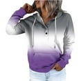 thumbnail image 1 of Women's Street Style Color Changing Hoodie Autumn Winter Fashion Button Collar Drawstring Casual Sports Sweatshirt, 1 of 5