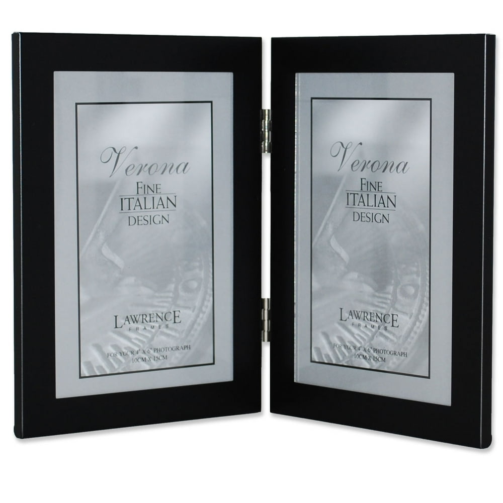 Black 6 X 4 Photo Frame Lawrence Frames Black 4x6 Hinged Double Metal Picture Frame - Walmart