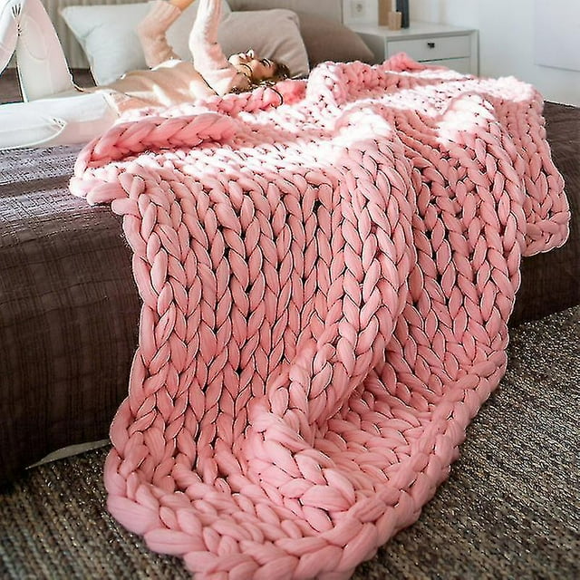 Woolen Blanket Zichao Coarse Yarn Blanket Arm Knitted Air Conditioning Blanket-SinKeeU
