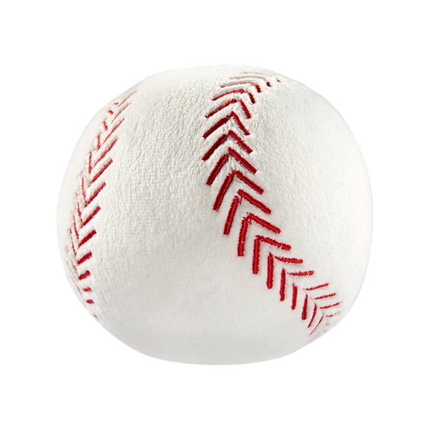 WORGEOUS 1pc 12cm Pelota de peluche creativa Juguete de simulación de béisbol Juguetes para regalos de fiesta de cumpleaños (Blanco)