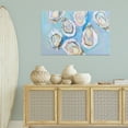 thumbnail image 3 of Stupell Industries Pastel Oysters on Blue Animals Painting Wrapped Canvas Art Print Wall Art, 45 x 30, 3 of 8