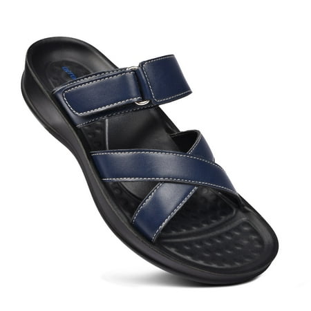 Image of Aerothotic Women s Pasty Velcro Strap Slide Sandals